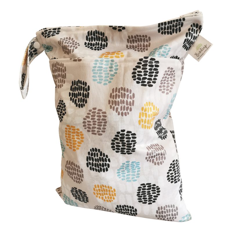 Lot De 3 Sacs à Couches Lavables Imperméables - Tailles S/M/L (15x17.5 à 26x36 Cm) - Vert, Avec Poignée à Pression - Pour Piscine, Voyage, Vêtements Mouillés - 12